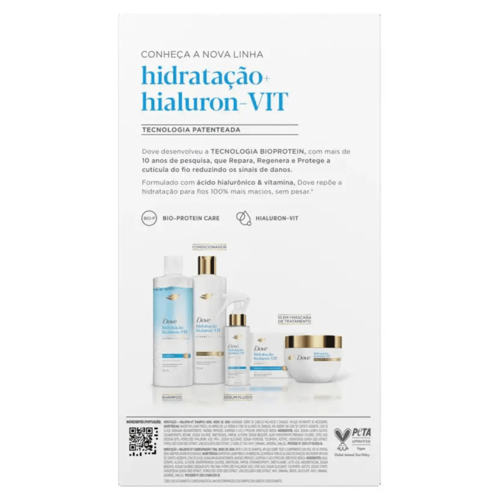 Kit Dove Hidratação + Hialuron-VIT Shampoo 350ml + Condicionador 175ml